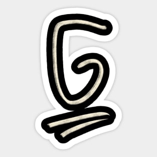 Hand Drawn Letter G Sticker